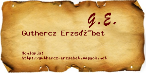 Guthercz Erzsébet névjegykártya